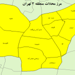 منطقه ۳ تهران شامل کدام محله های شهرداری تهران است؟+ نقشه دقیق