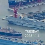 تصاویر جدید از غول دریایی پکن؛ ناو تهاجمی پیشرفته چین برای اولین بار دل به دریا می‌زند